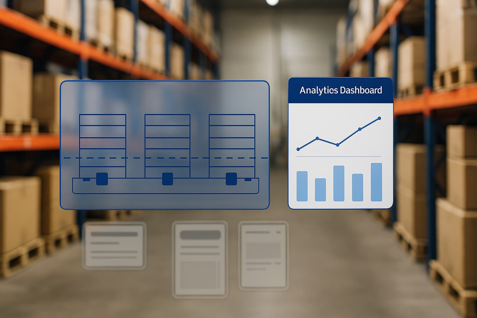 E-commerce Operations and WMS Implementation Services - Visual representation of integrated systems and warehouse management